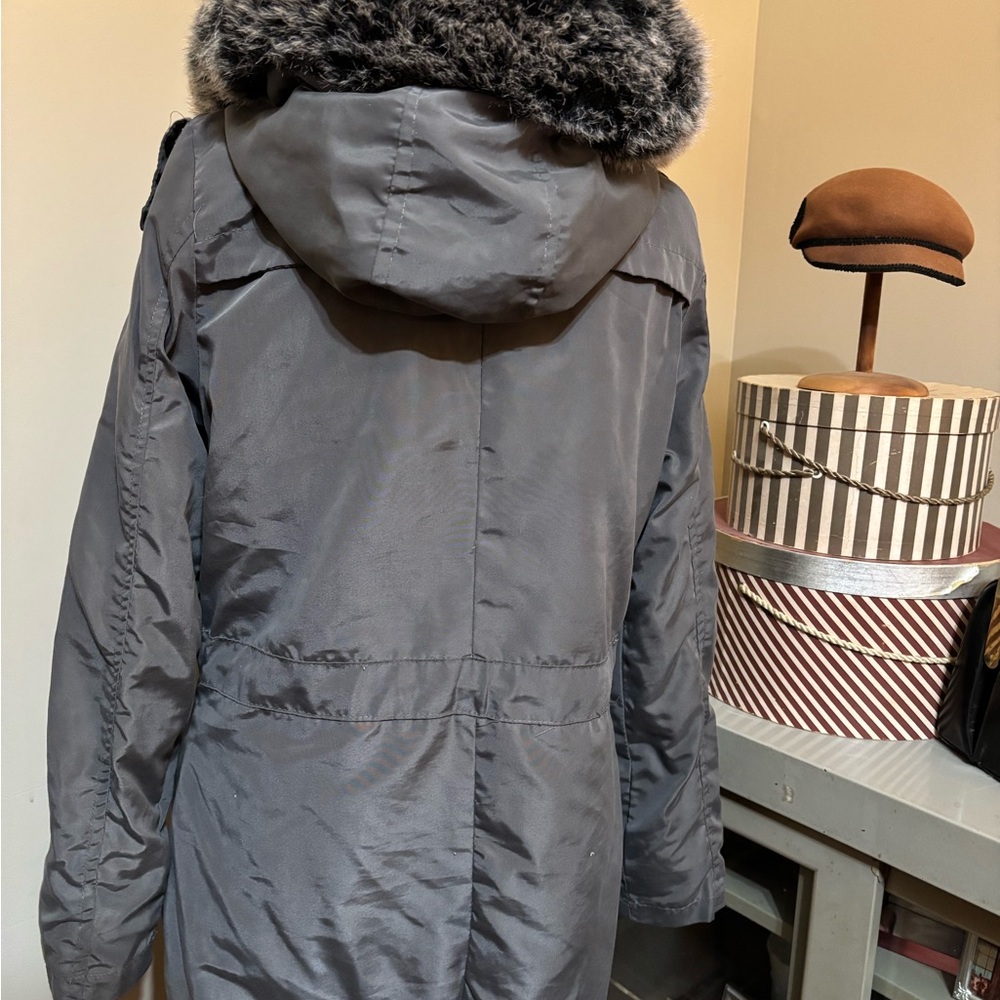 Gray Faux Fur Jacket - Picture 4 of 7